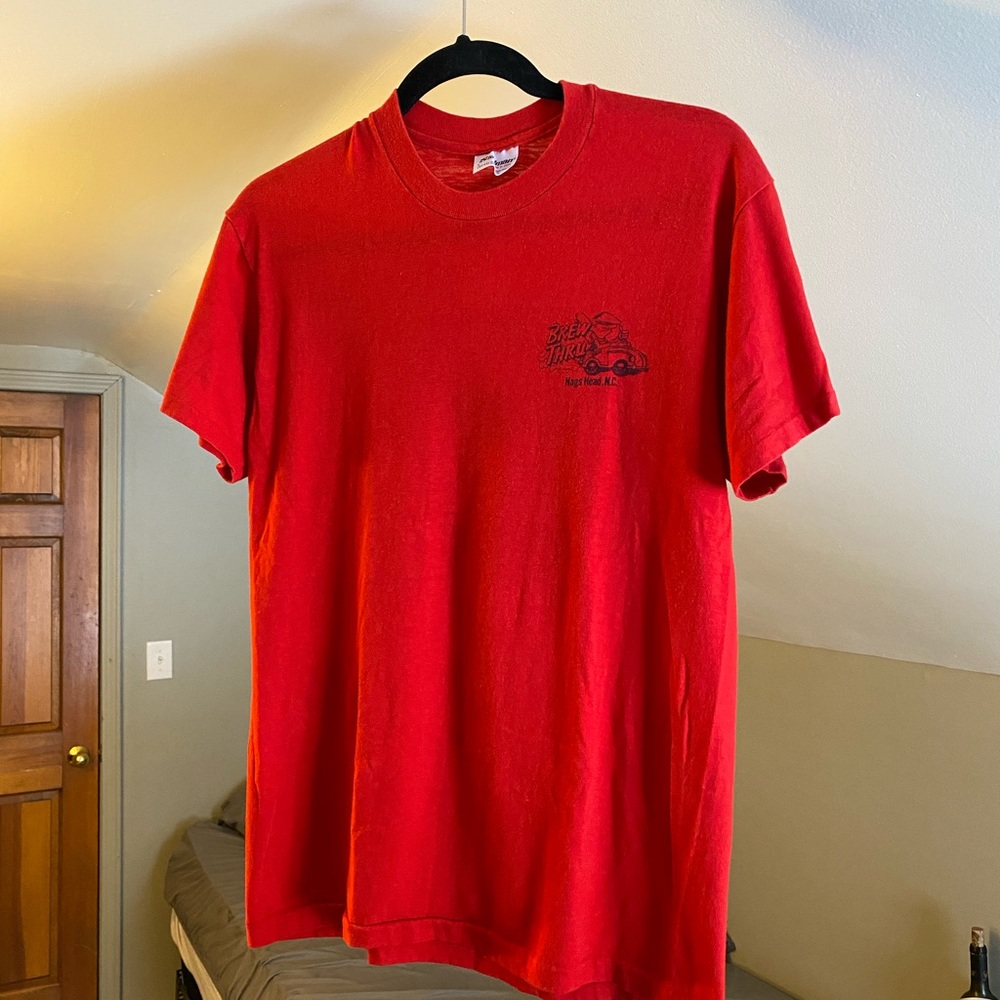 80s vintage red T-shirt